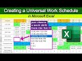 Create Your Perfect Work Schedule in Excel