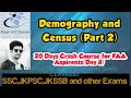Demography and Census part 2|| JKSSB FAA|| ANJUM SIR