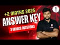 PLUS TWO MATHS 2025 | ANSWER KEY | 3 MARKS QUESTIONS |