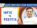 3.8 INFIX एक्सप्रेशन को POSTFIX एक्सप्रेशन में कैसे परिवर्तित करें?