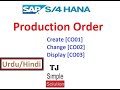 SAP-CO-COrd-02 - Create Production Order [CO01] [CO02] [CO03] - Urdu/Hindi