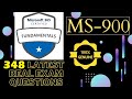 Microsoft 365 Fundamentals MS-900 Exam | 348 REAL LATEST EXACT QUESTIONS and ANSWER | 100% PASS