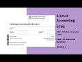 A Level Accounting October November 2021 Paper 22 9706/22 Question 4