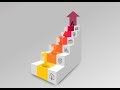 How to make 3d stairs infographic in PowerPoint. PPT tricks.