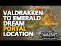 Valdrakken to Emerald Dream Portal Location WoW