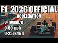 Officially the Fastest F1 Acceleration Ever - The 2026 Record | 0-100km/h | 0-200 | 0-250km/h
