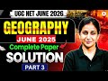 UGC NET Geography | UGC NET Geography June 2025 Paper Solution | UGC NET Geography PYQ By Preeti Mam