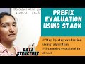 Evaluating A Prefix Expression Using STACK| Examples | Data Structure #44