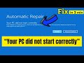 Fix- Your PC did not start correctly Blue screen error on Windows 10 or Windows 11