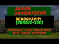 Demography | CENSUS 2011\u0026 Its Features | Previous Year Questions #jkssb #jkssbsupervisor