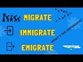 Migrate Vs. Immigrate Vs. Emigrate | What's the Difference??