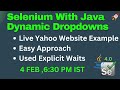 Handle Dynamic Dropdowns using Selenium