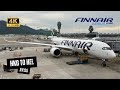 FINNAIR A350-900 AY100 Economy Class - Hong Kong to Helsinki, Finland (4K)