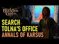 Search Tolna's Office \u0026 Find 'The Annals of Karsus' in Sorcerous Vault | Baldur's Gate 3 (BG3)
