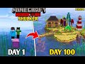 We Survived 100 Days on Single Shulker Ocean Only World in Minecraft (Hindi)