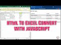 How to convert HTML table to CSV/Excel with Javascript