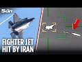 Moment Iranian air defence missile hits US fighter jet