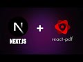 How to use React-PDF with Next.JS