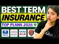 Best Term Insurance 2026 || Top 3 Term Insurance Plans in India (2026)