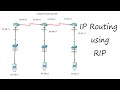 Configure IP routing using RIP in Hindi | RIP using 3 routers, 3 Switches, 3 PC