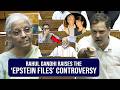 Rahul Gandhi Reacts On Eps*tein Fil*es In Lok Sabha | Nirmala Sitharaman | PM Modi | News Buzz