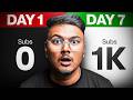 How To Get 1000 Subscribers In 7 Days | Koi Nahi Batayega! 🔥