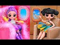 DIY Cardboard \u0026 Fluffy Makeover: K-Pop Demon Hunters in Airplane! 10 Crafts for L.O.L. Dolls