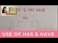 Use of Has and Have/Has and Have in English Grammar/Has and Have/English Grammar for kids/Has, Have