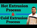 Extrusion Processes हिंदी || Hot Extrusion || Cold Extrusion Process || एक्सट्रूशन प्रक्रिया क्या है