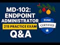 MD-102 Microsoft Certified  Endpoint Administrator Exam Practice Question and Answers