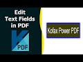 How to edit text fields in pdf using Kofax Power PDF