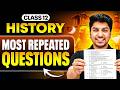 Class 12th History Most Repeated Questions | Class 12 History Important Questions | By Sameer Sir