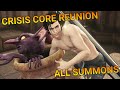 Crisis Core Final Fantasy VII Reunion - ALL SUMMONS (TOPLESS ZACK VERSION)