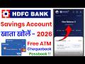 HDFC Bank Account Opening Online | HDFC Zero Balance Account Opening Online | HDFC Bank Account Open