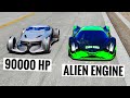 90000 HP Mercedes Silver Arrow vs Devel Sixteen Alien Engine at Special Stage Route X