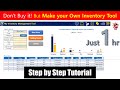 Inventory Management System in Excel using VBA - Don't buy it but make it.