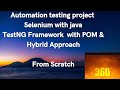 Automation Testing real-time project |Selenium with java | TestNG Framework  with POM \u0026 Hybrid