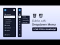 Create A Sidebar with Dropdown Menu in HTML CSS \u0026 JavaScript | Step-by-Step Tutorial