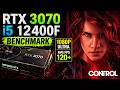 Control — RTX 3070 + i5 12400f | Benchmark | 1080p Graphics Max Settings, 120+ FPS!