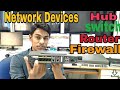 Network Devices explained in HINDI Hub, Switch, Router, Firewall,