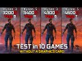 Ryzen 3 3200G vs Ryzen 5 3400G vs Ryzen 3 4300G vs Ryzen 5 4600G - Test in 10 Games
