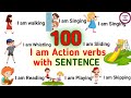 100 Action verbs with Sentences || First words for babies #education #englishfortoddlers 