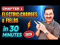 💥 Electric Charges \u0026 Fields ONE SHOT in 30 Minutes ⚡ | Class 12 Physics 2026 | CBSE Boards