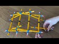 The Da Vinci Bridge Made with Pencils and Rubber Bands.
