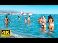 Spain Beach Walk Summer Playa Torre del Mar | Costa del Sol Relaxing Walking Virtual Tour [4K]