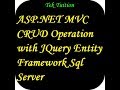 ASP.NET MVC CRUD Operation with JQuery Entity Framework Sql Server