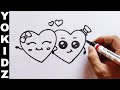Couple Heart Drawing | YoKidz Drawing | YoKidz Channel | Valentine Day Drawing