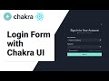 Coding a Login Form with Chakra UI | React | Dark Theme \u0026 Light Theme