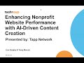 Enhancing Nonprofit Website Performance with AI Driven Content Creation