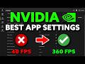 BEST NVIDIA App Settings For GAMING! (Boost FPS \u0026 Zero Delay)
